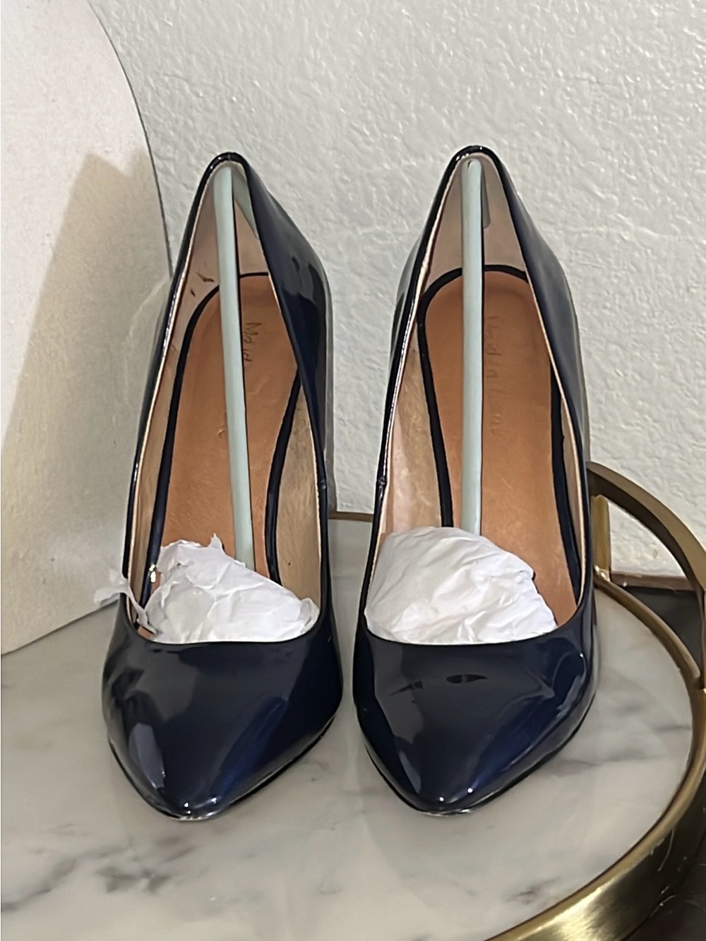 Maiden lane navy blue pumps 8